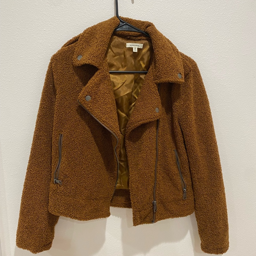 Max Studio women’s XS brown Moto jacket